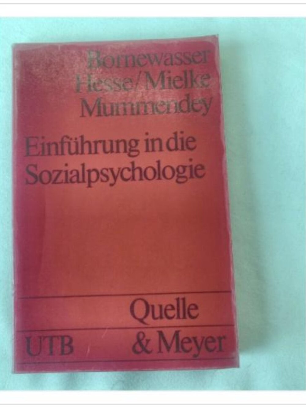 Einführung in die Sozialpsychologie 1979 2nd Edition Paperback Book Vintage
